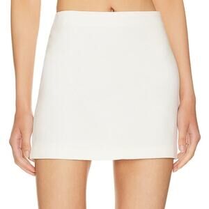 L'Academie Lindsey Linen Mini Skirt in Natural NWOT Size Small